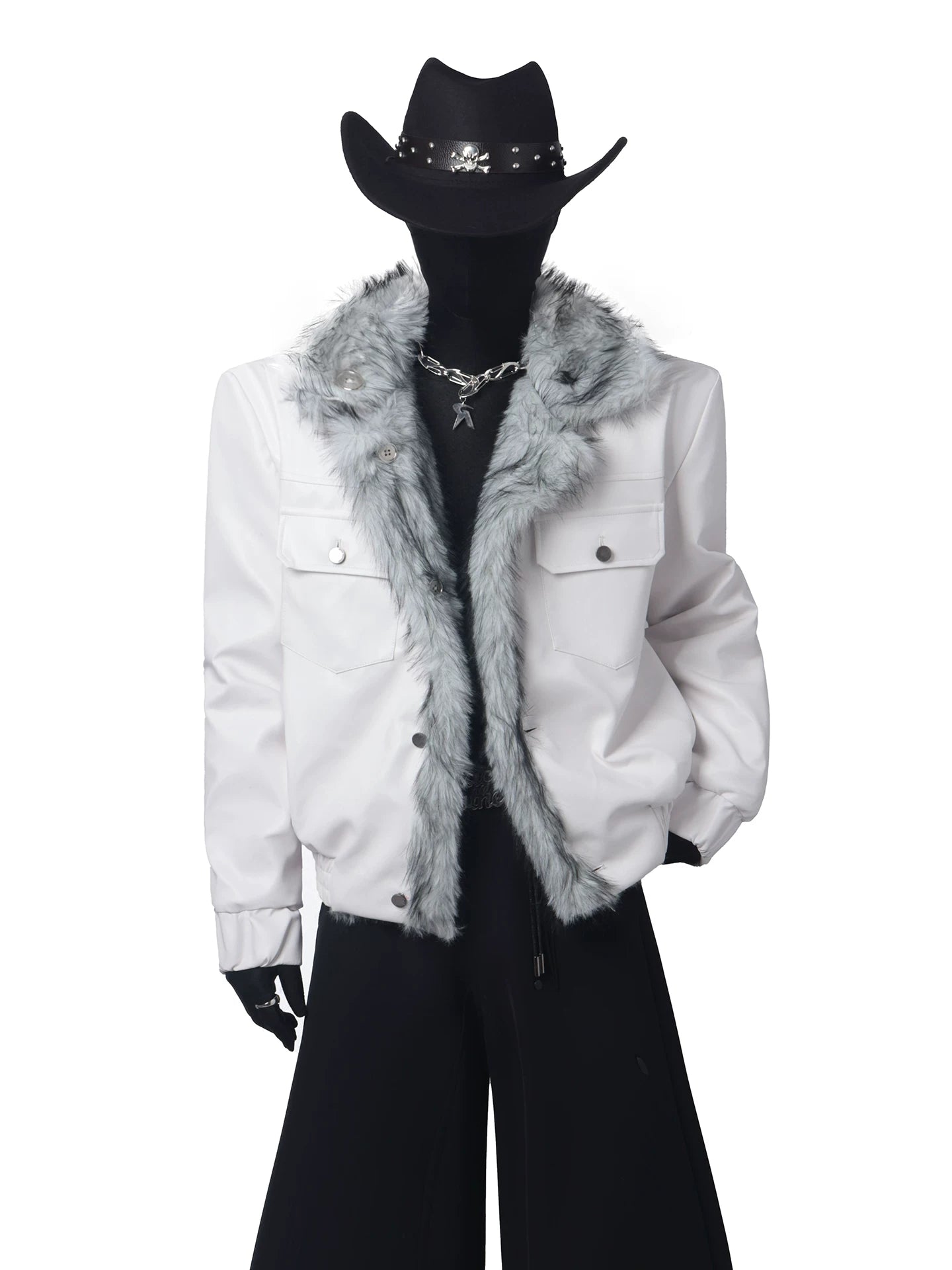 Premium big fur collar jacket FE0706
