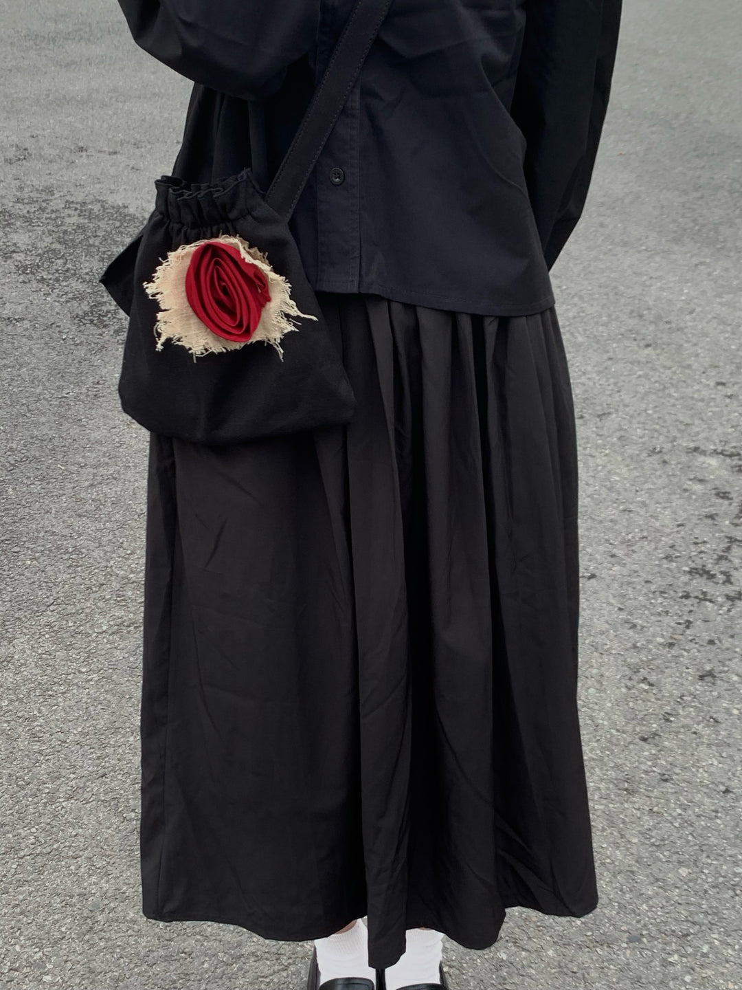 rose drawstring small messenger bag A0067