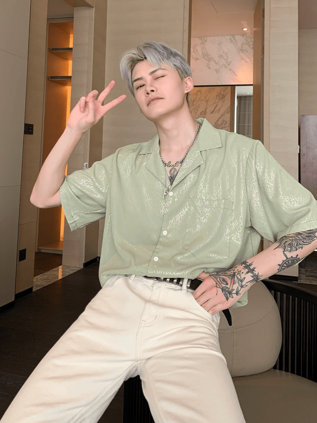 [CUIBUJU] high-end short-sleeved shirt J0114