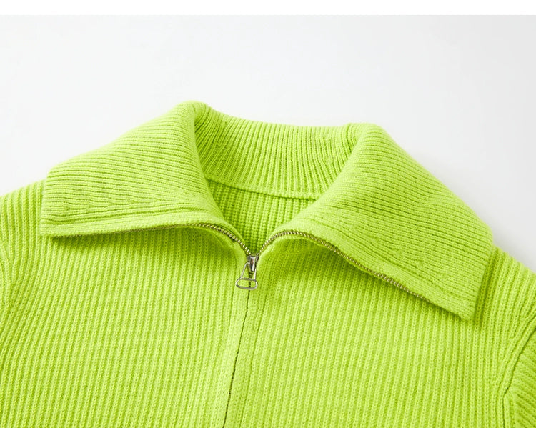 Long sleeve lapel top S0071