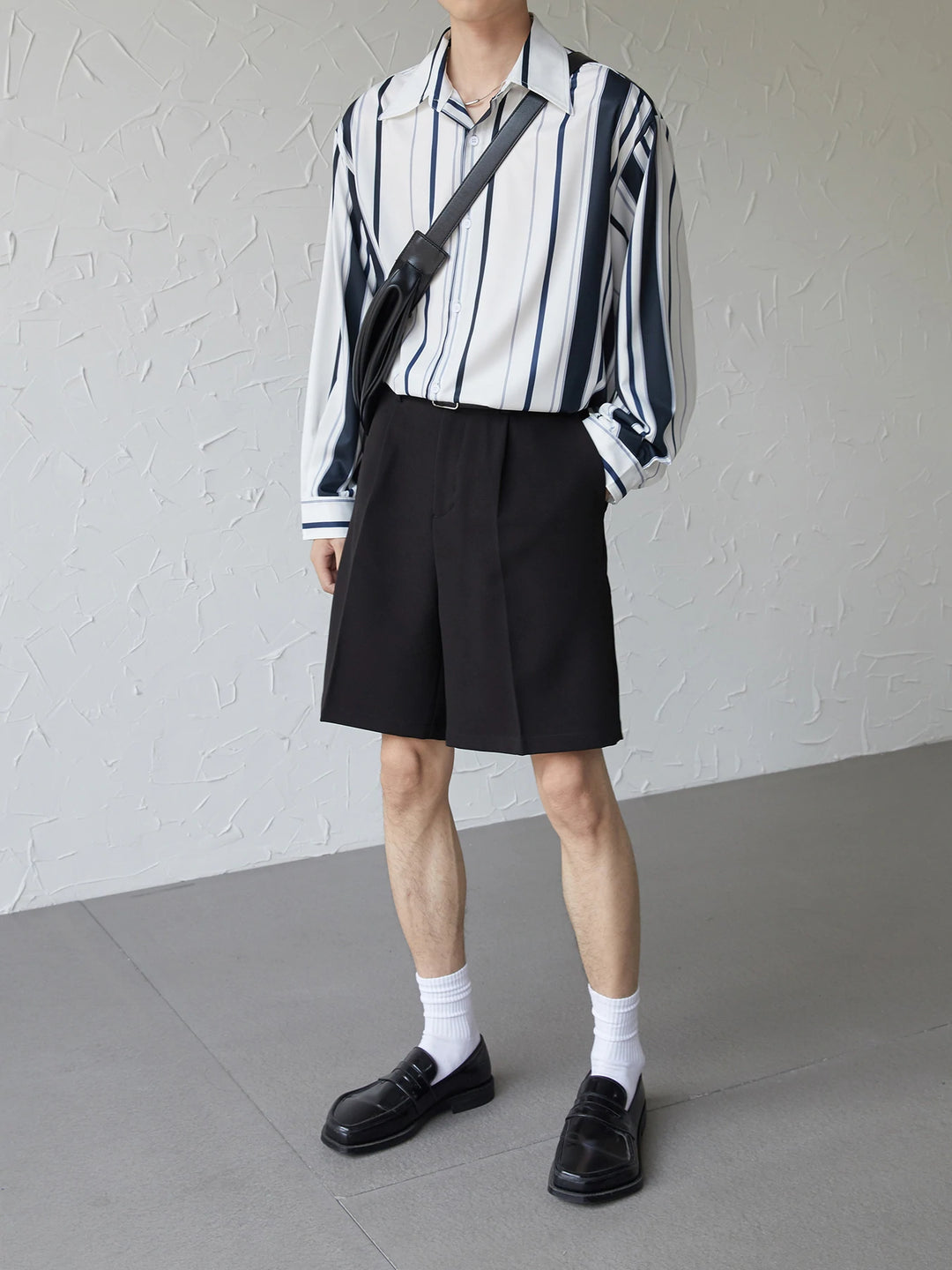 [DAZIONSED] STRIPE LONG SHIRT J0125