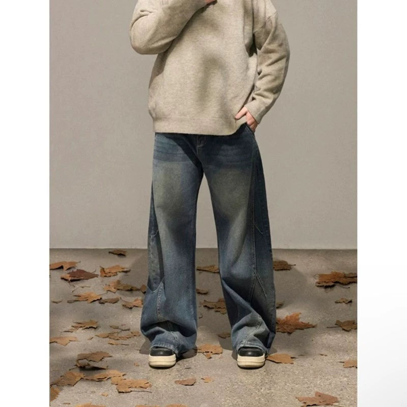 Japanese washed old jeans B0389