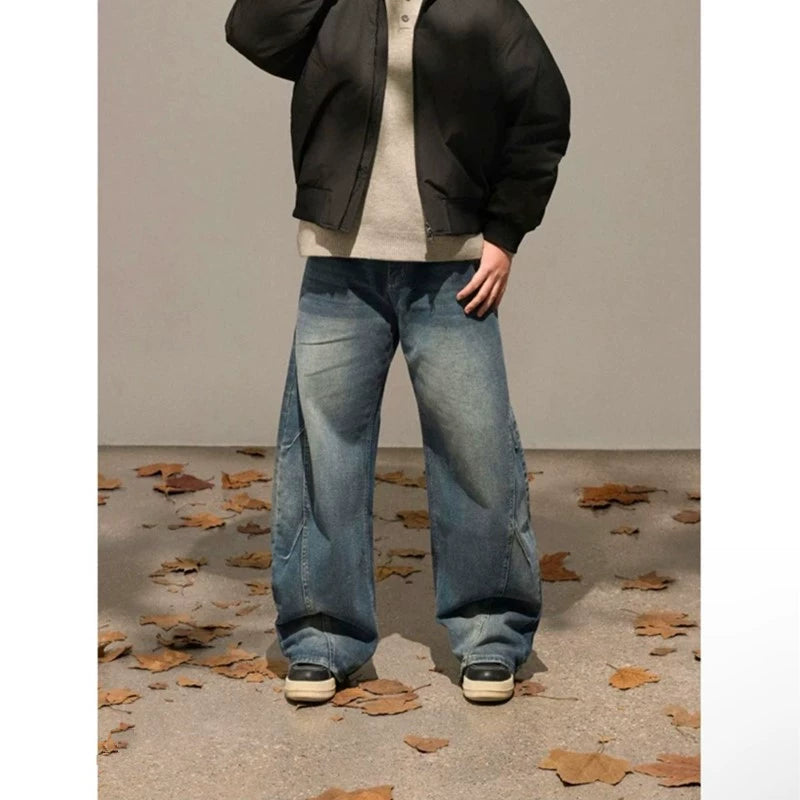 Japanese washed old jeans B0389