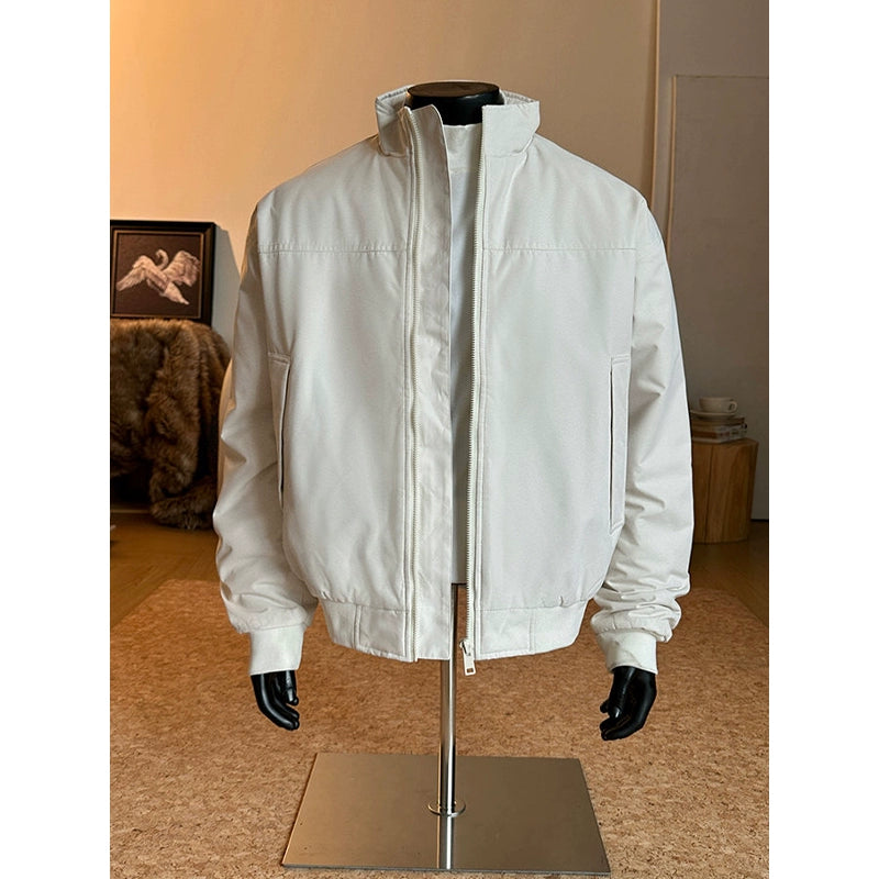 Black short three-proof thickened flight jacket ff0283