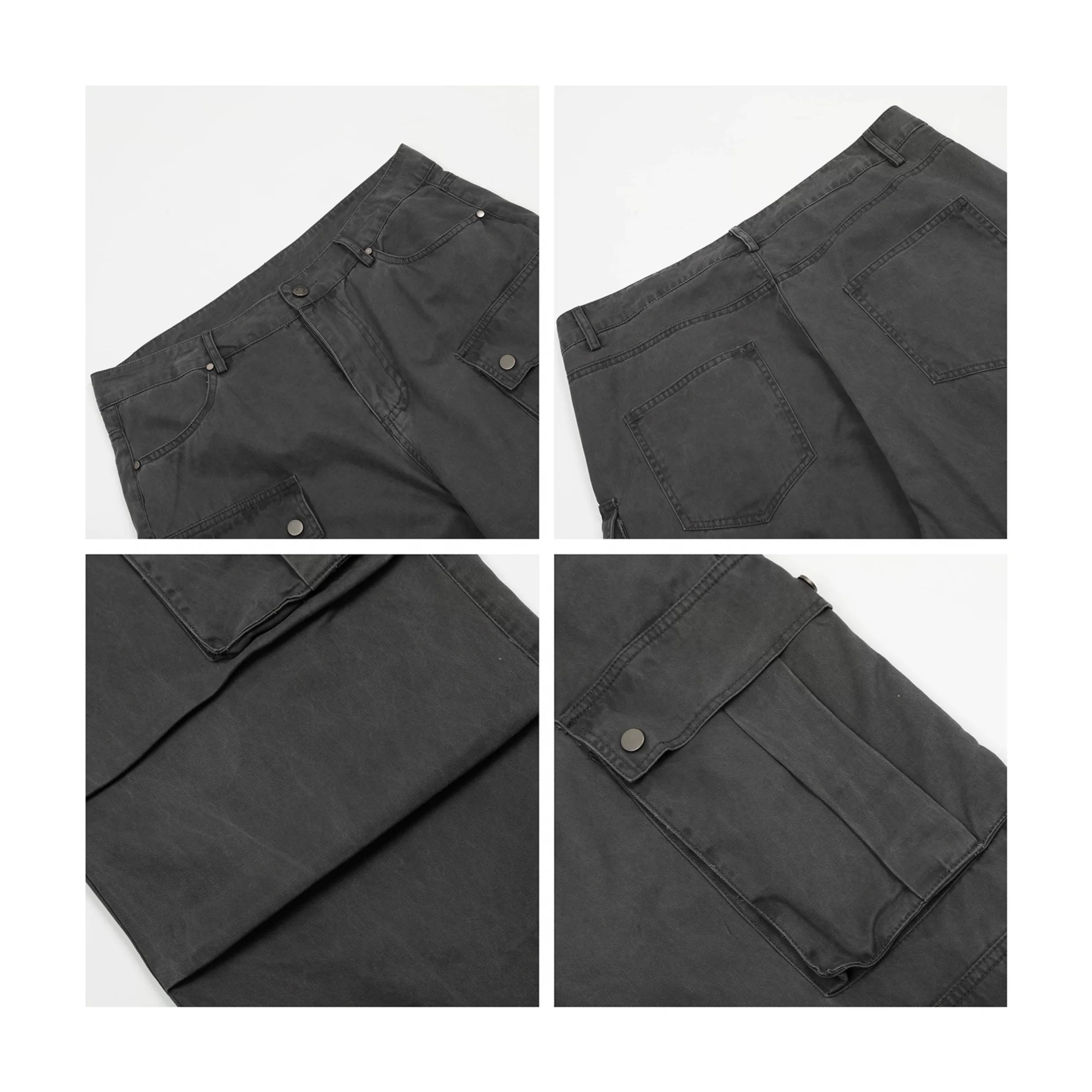 Cleanfit multi-pocket black overalls fe0289