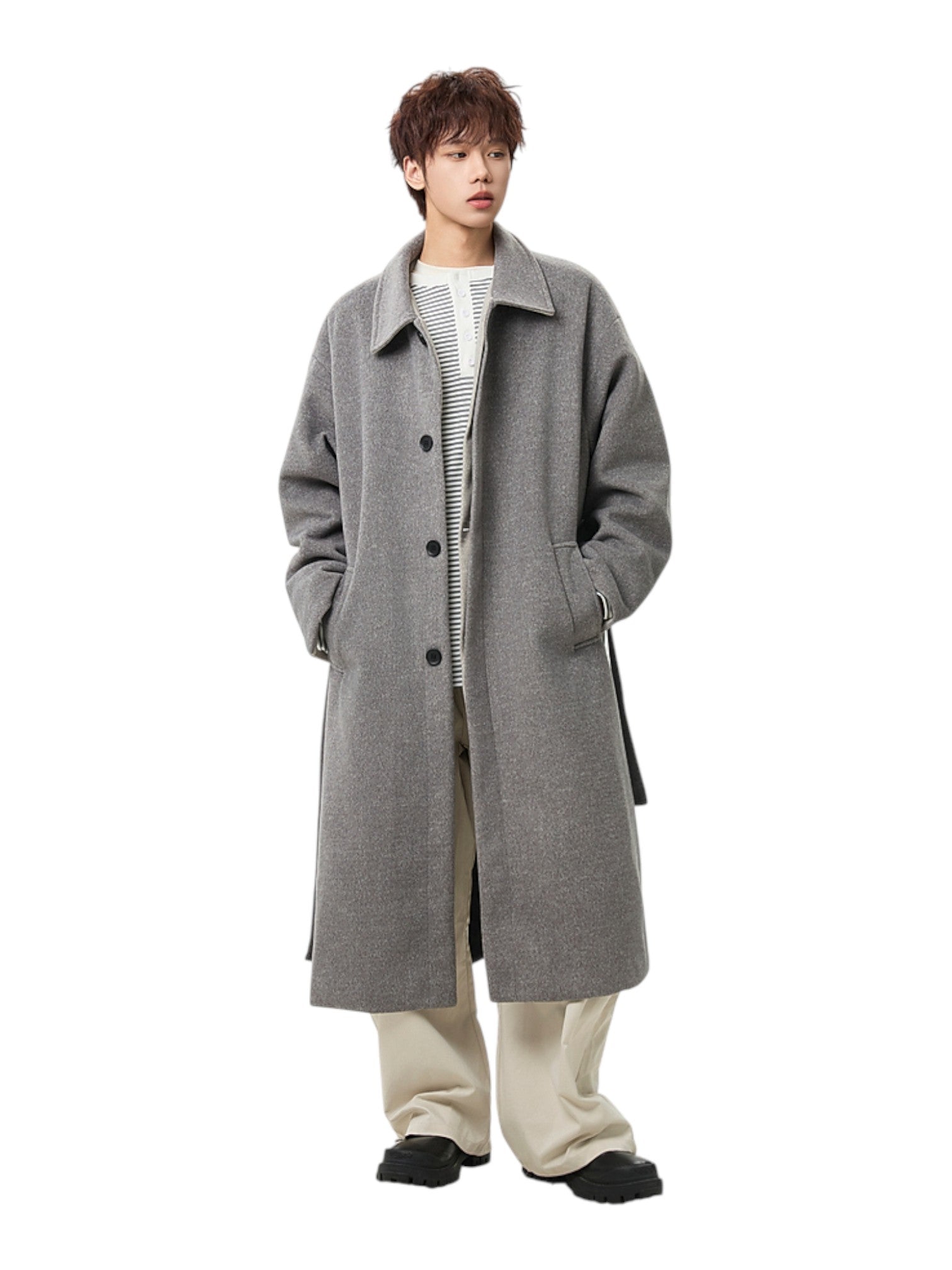 WOOL-BLEND MID-LENGTH COAT T0151