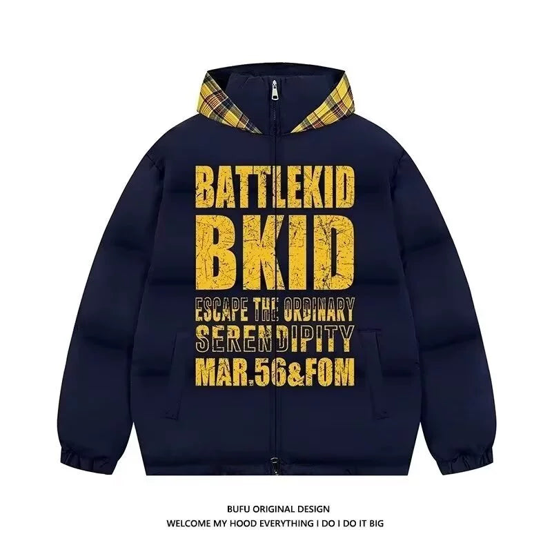 American Letter Print Cotton Jacket T0079