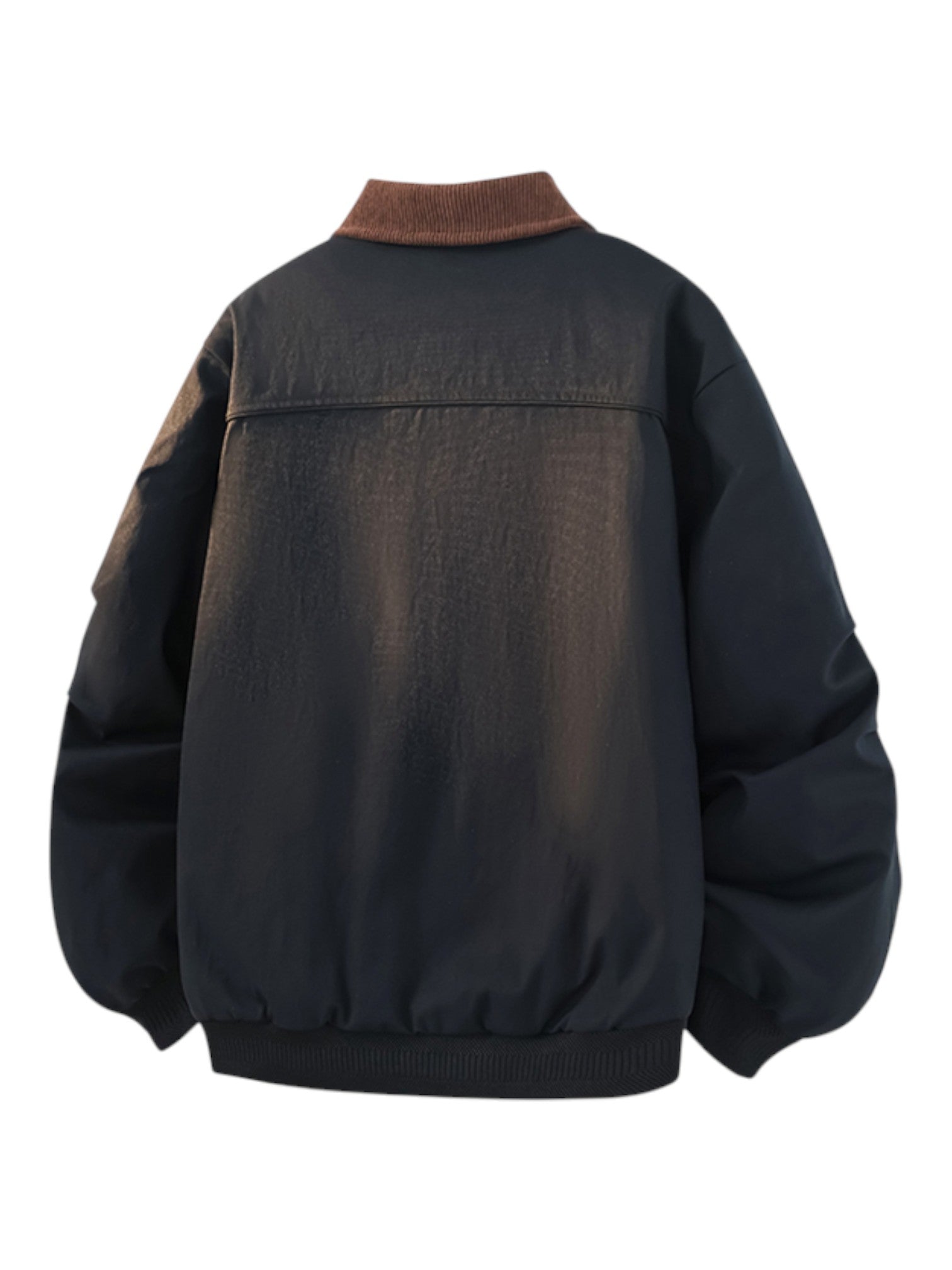 LAYERED-LOOK COLLARED DOWN JACKET T0148