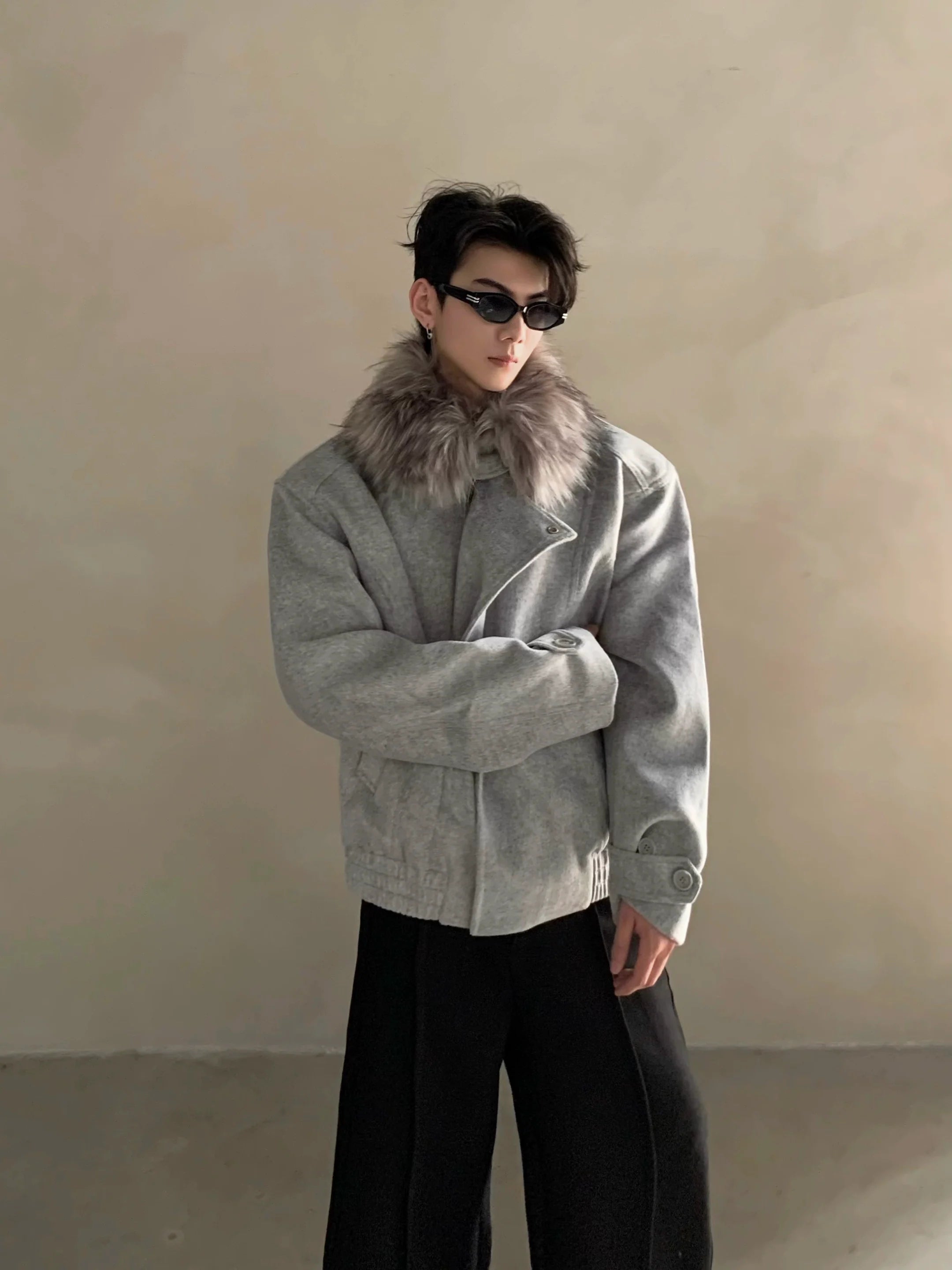 Winter American retro sweater cotton-padded coat men's thickened warm hooded jacket high-end cotton clothes tide T0190