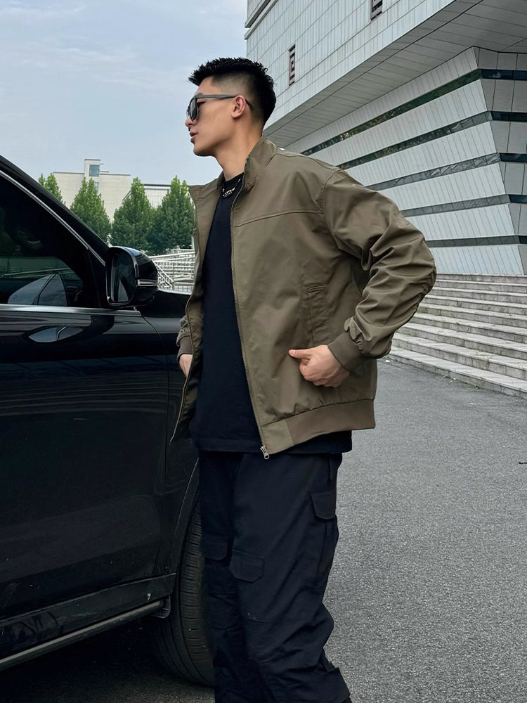 WEATHER-RESISTANT STAND-COLLAR COACH JACKET T0142