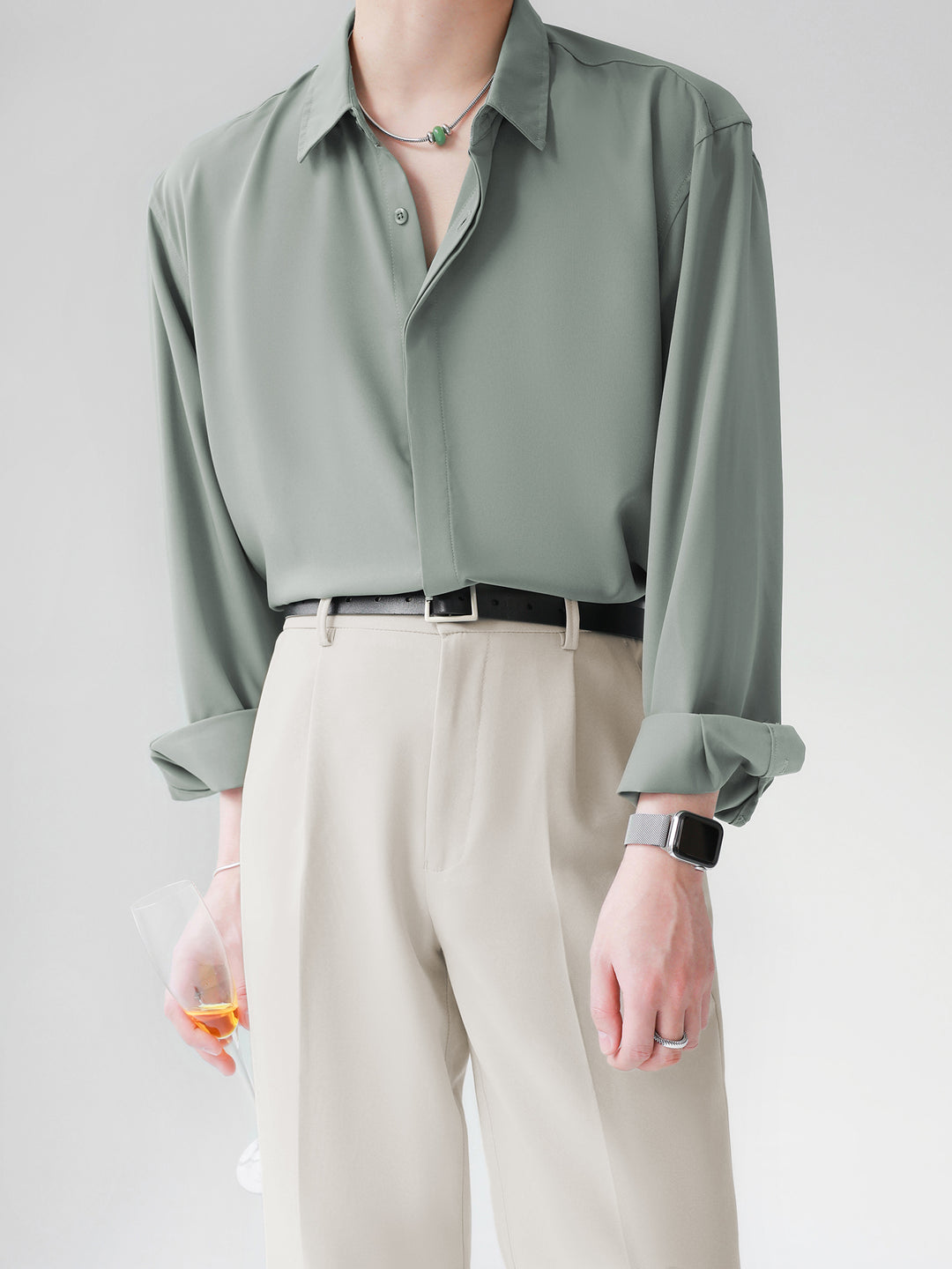 [HOHO] Simple Design Shirt J0133