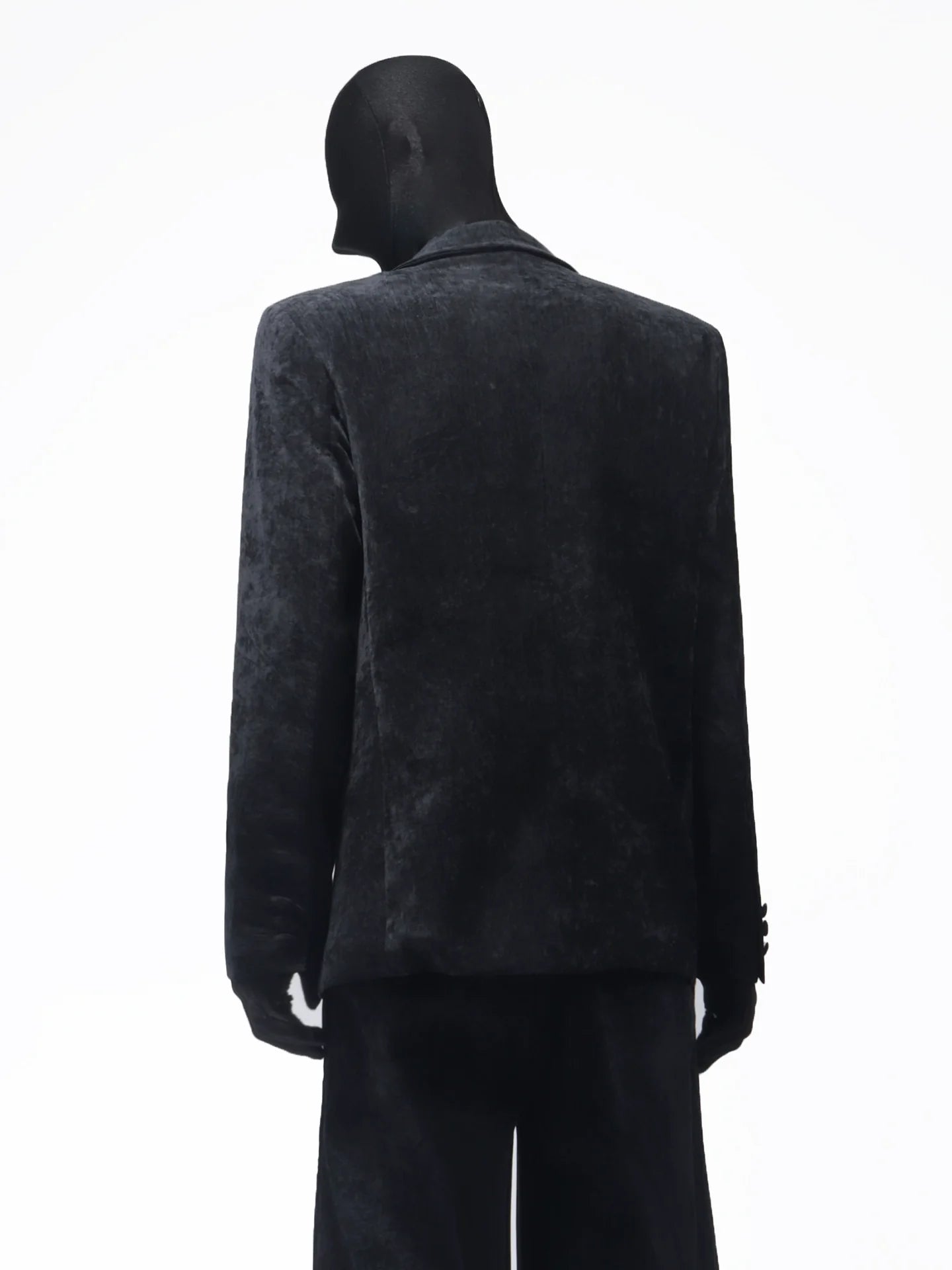 Autumn and winter chenille suit men's Korean version of ruffian handsome corduroy splicing blazer R015