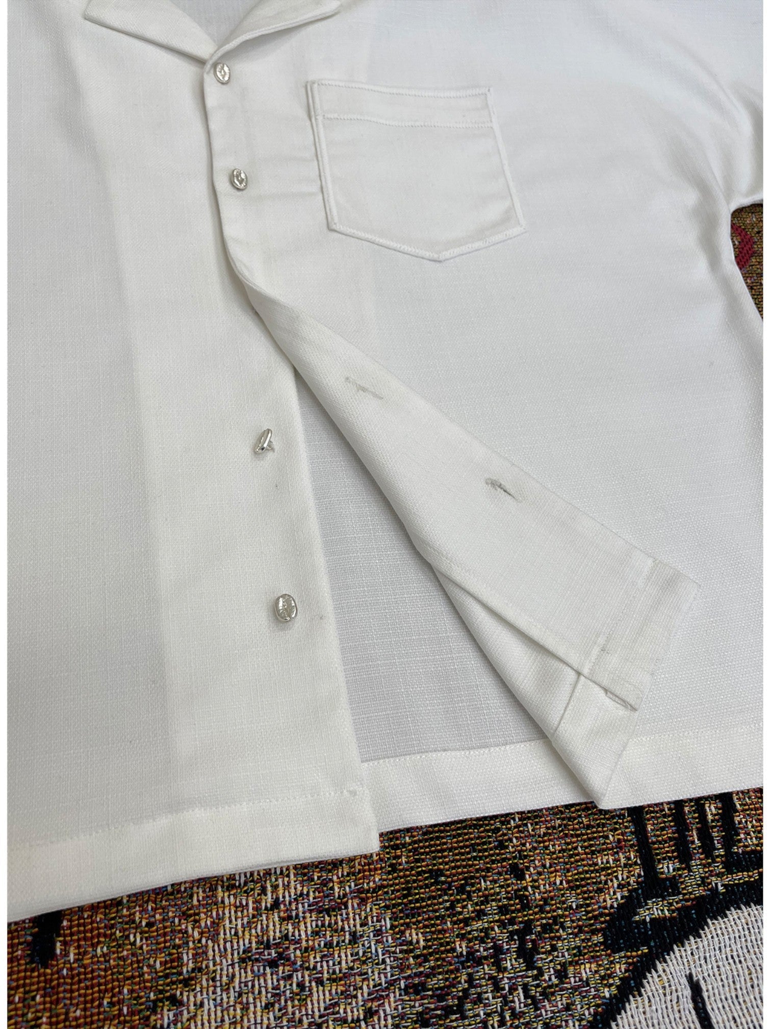 [FDM] WAVE TEXTURE RELAXED CUBAN COLLAR shirt J0139