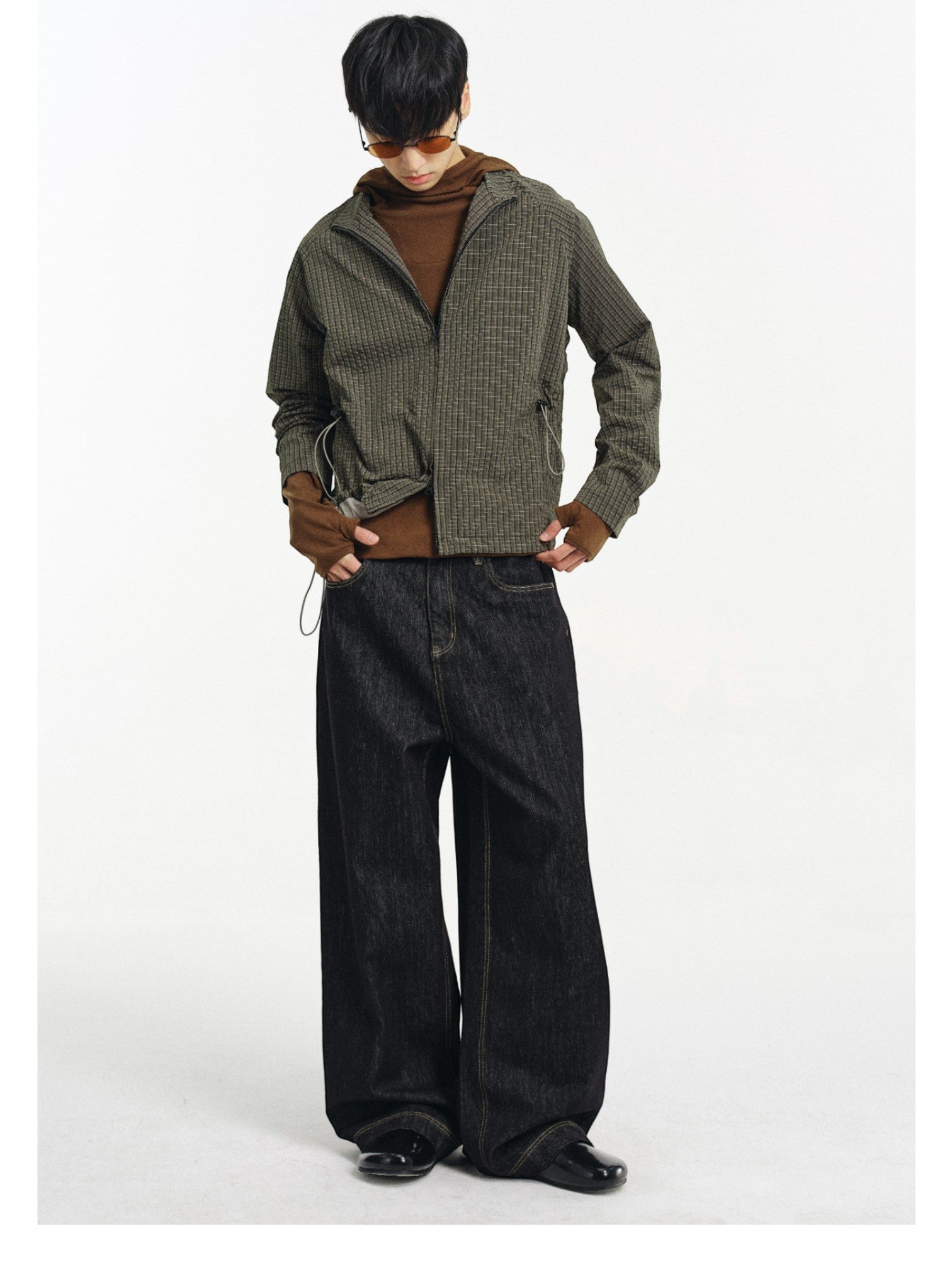 [DIMC] MESH TEXTURE HOODED JACKET T0174