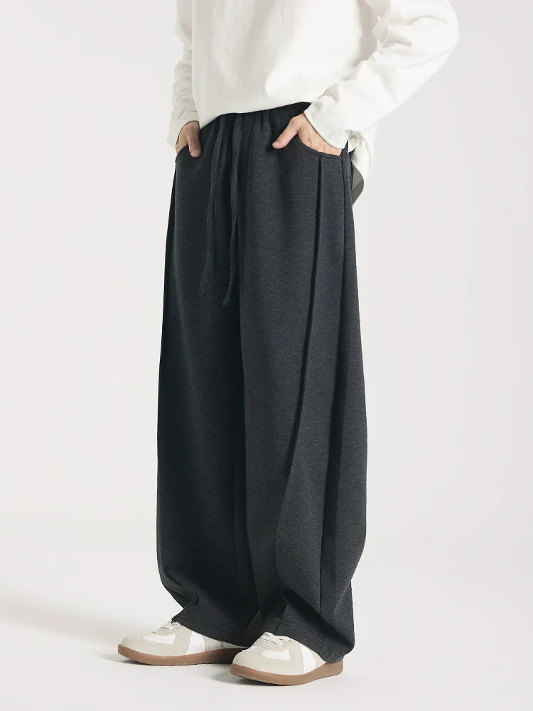 Wuyu 25cleanfit autumn and winter loose simple sweatpants scimitar silhouette casual pants B0326