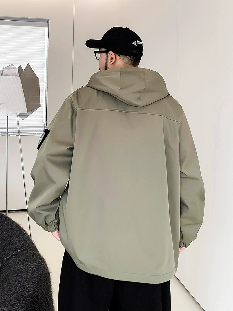 Large size casual hooded jacket T0298