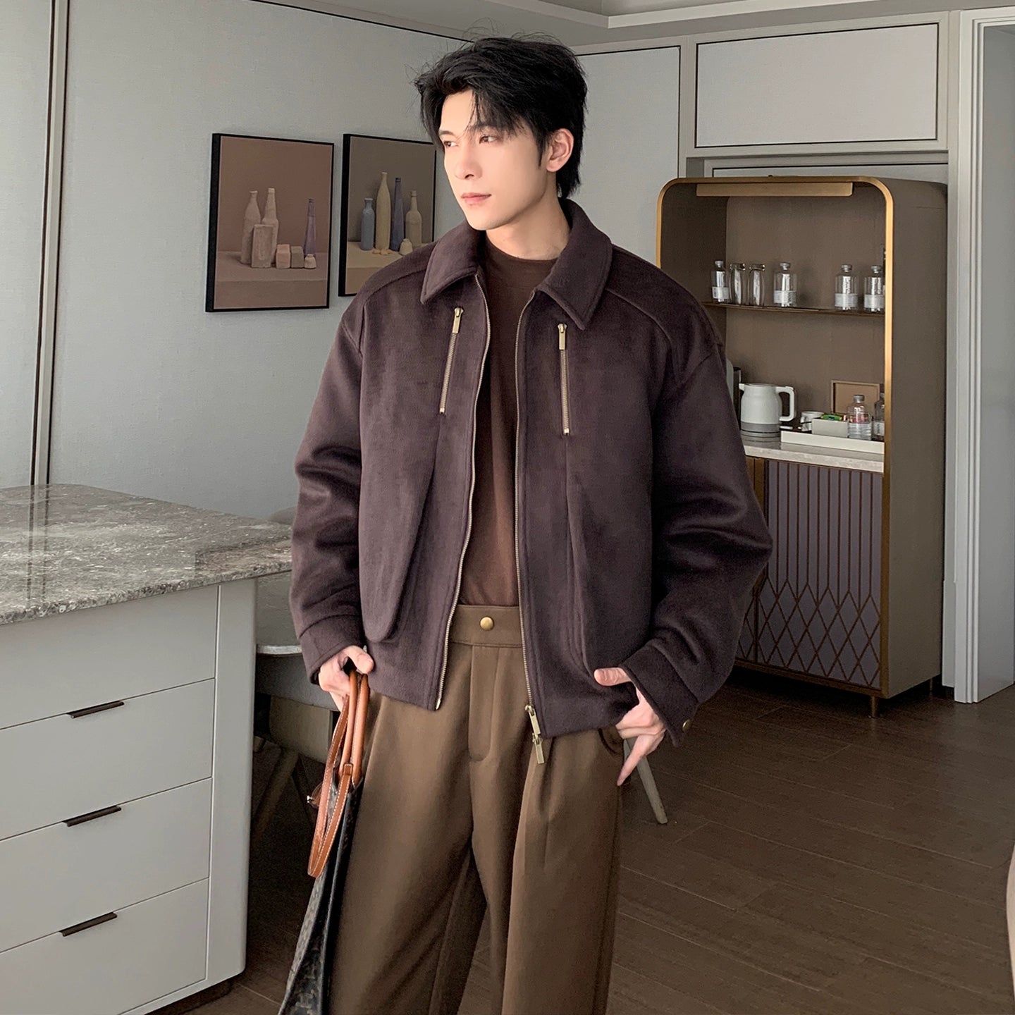 Removable liner down jacket T0366