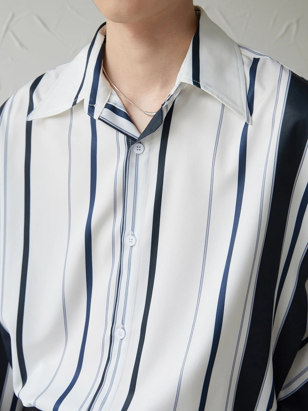 [DAZIONSED] STRIPE LONG SHIRT J0125