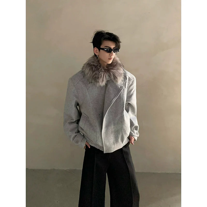 Winter American retro sweater cotton-padded coat men's thickened warm hooded jacket high-end cotton clothes tide T0190