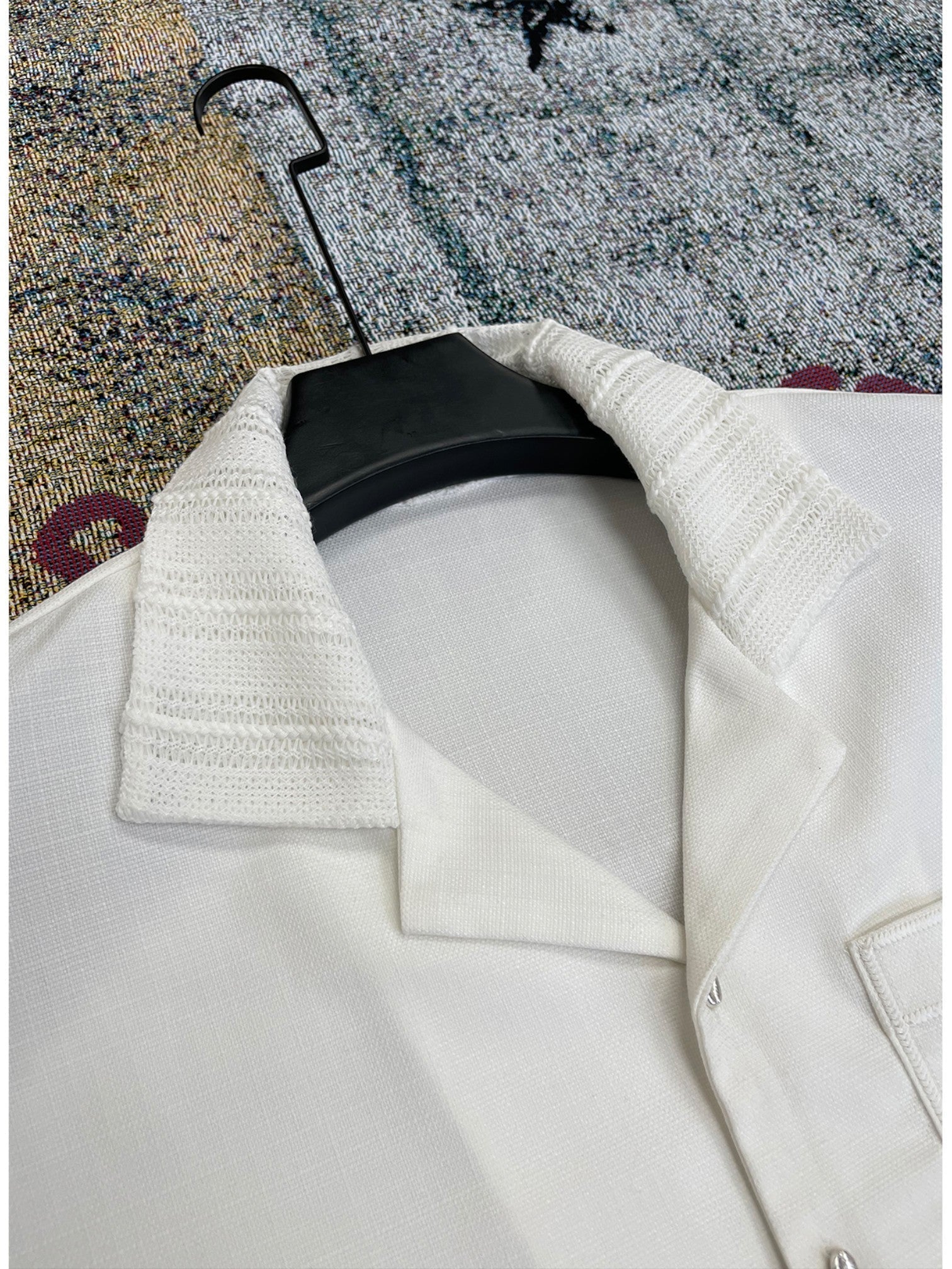 [FDM] WAVE TEXTURE RELAXED CUBAN COLLAR shirt J0139