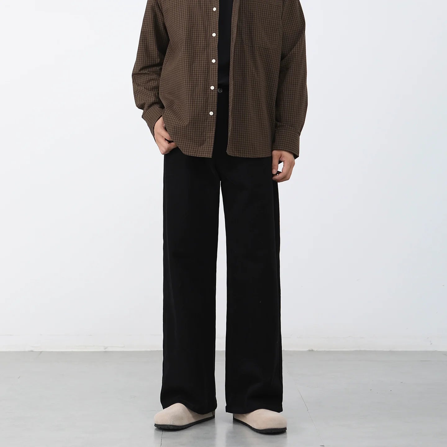 Black Jeans Men's Straight Casual Pants B0315