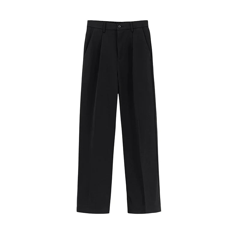 Straight casual wide-leg nine-point suit pants M003