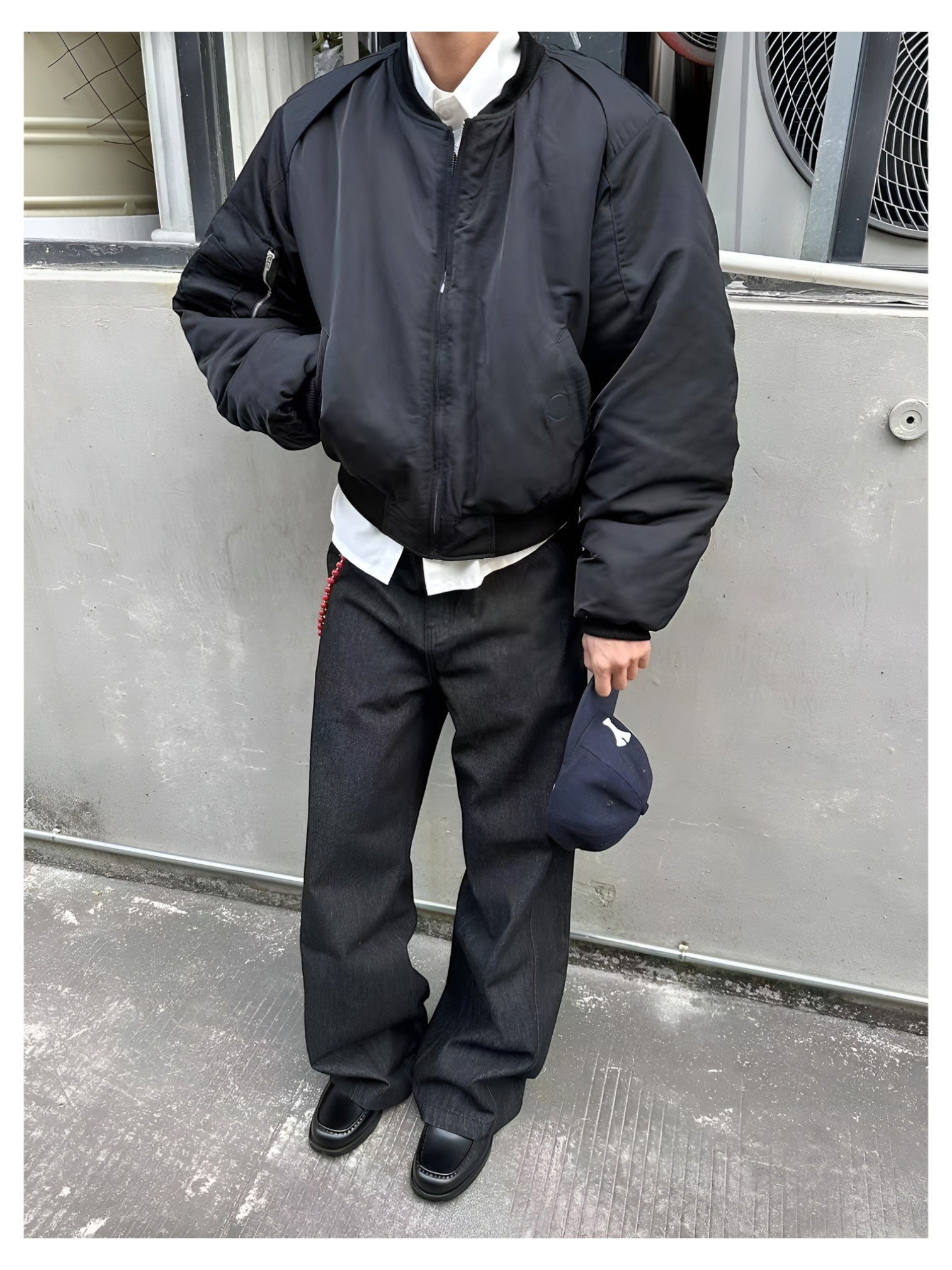 [SINONOME] DRAWSTRING A-CUT HEAVY JEANS B0303