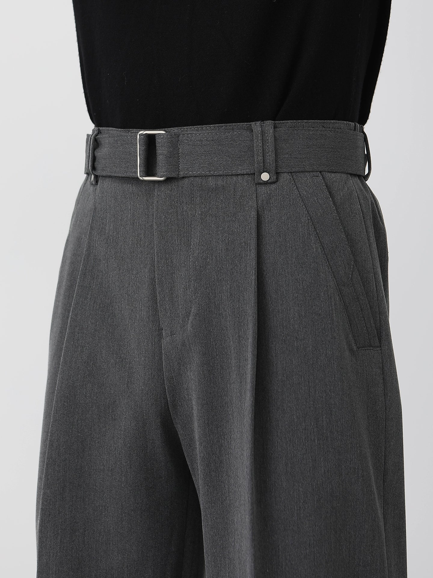 Casual pants men's straight Korean wide-leg suit pants M002