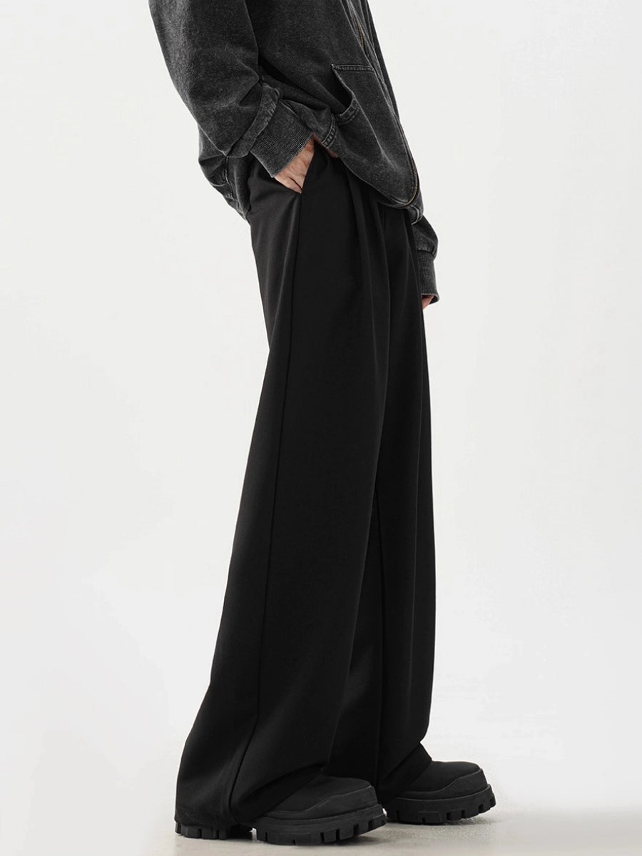 Black wide-leg trousers B0182