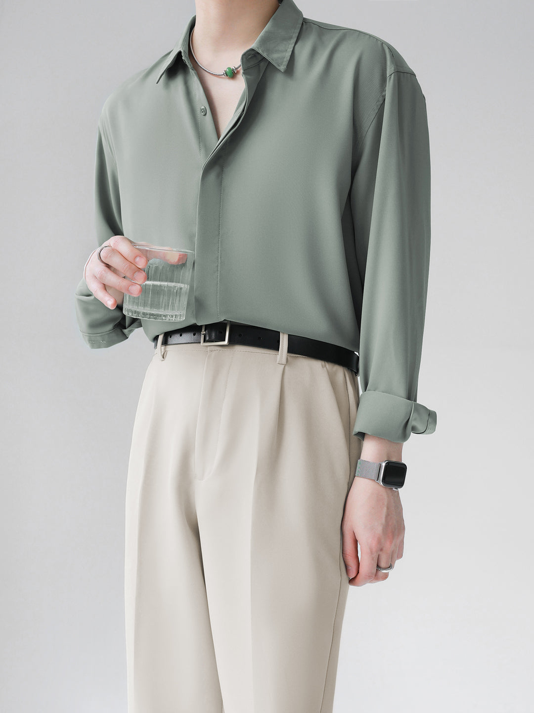 [HOHO] Simple Design Shirt J0133