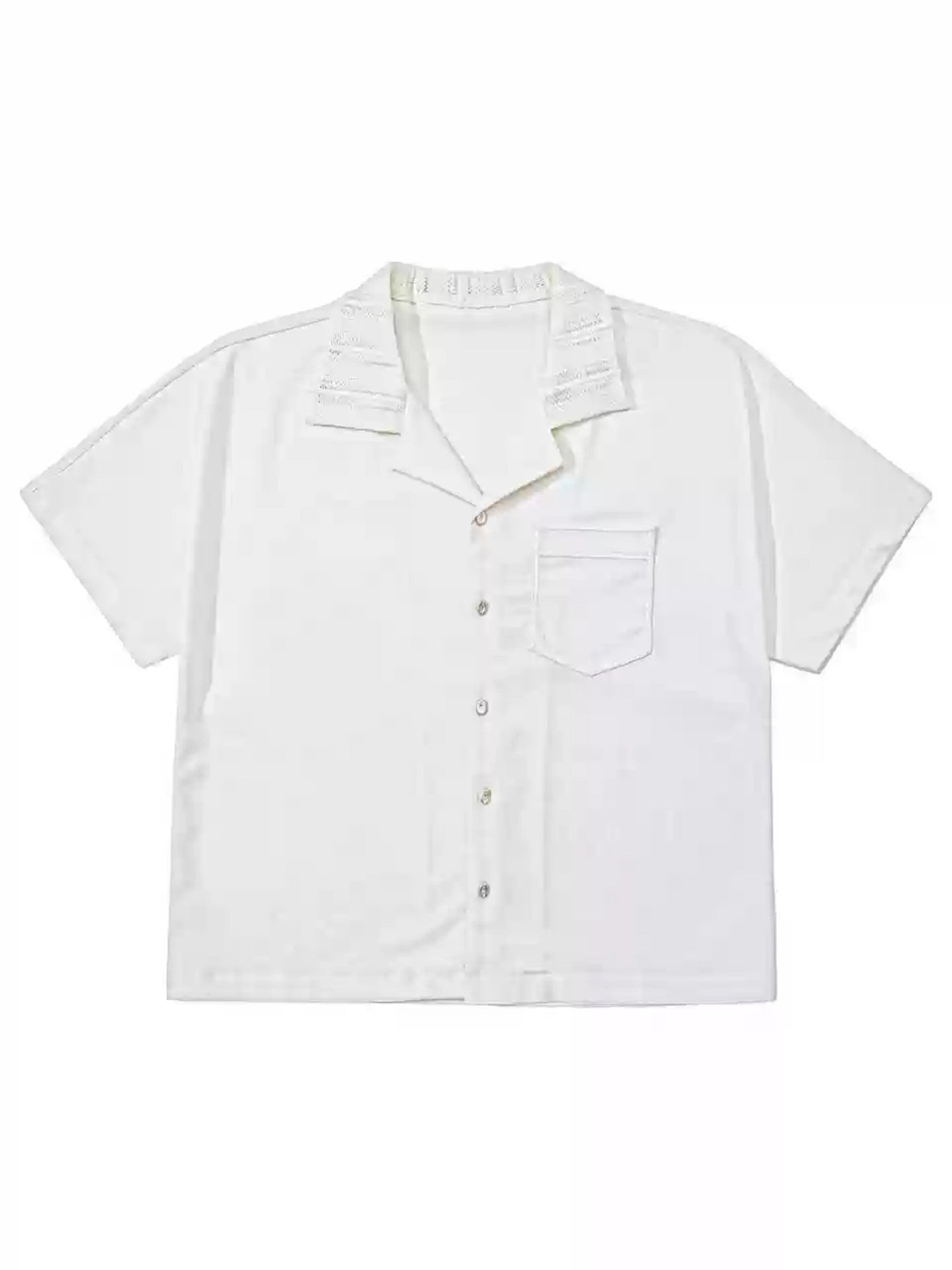 [FDM] WAVE TEXTURE RELAXED CUBAN COLLAR shirt J0139