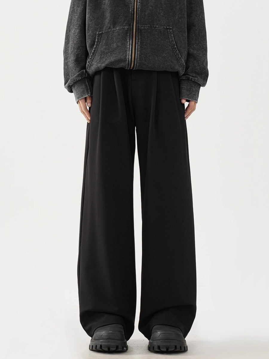 Black wide-leg trousers B0182