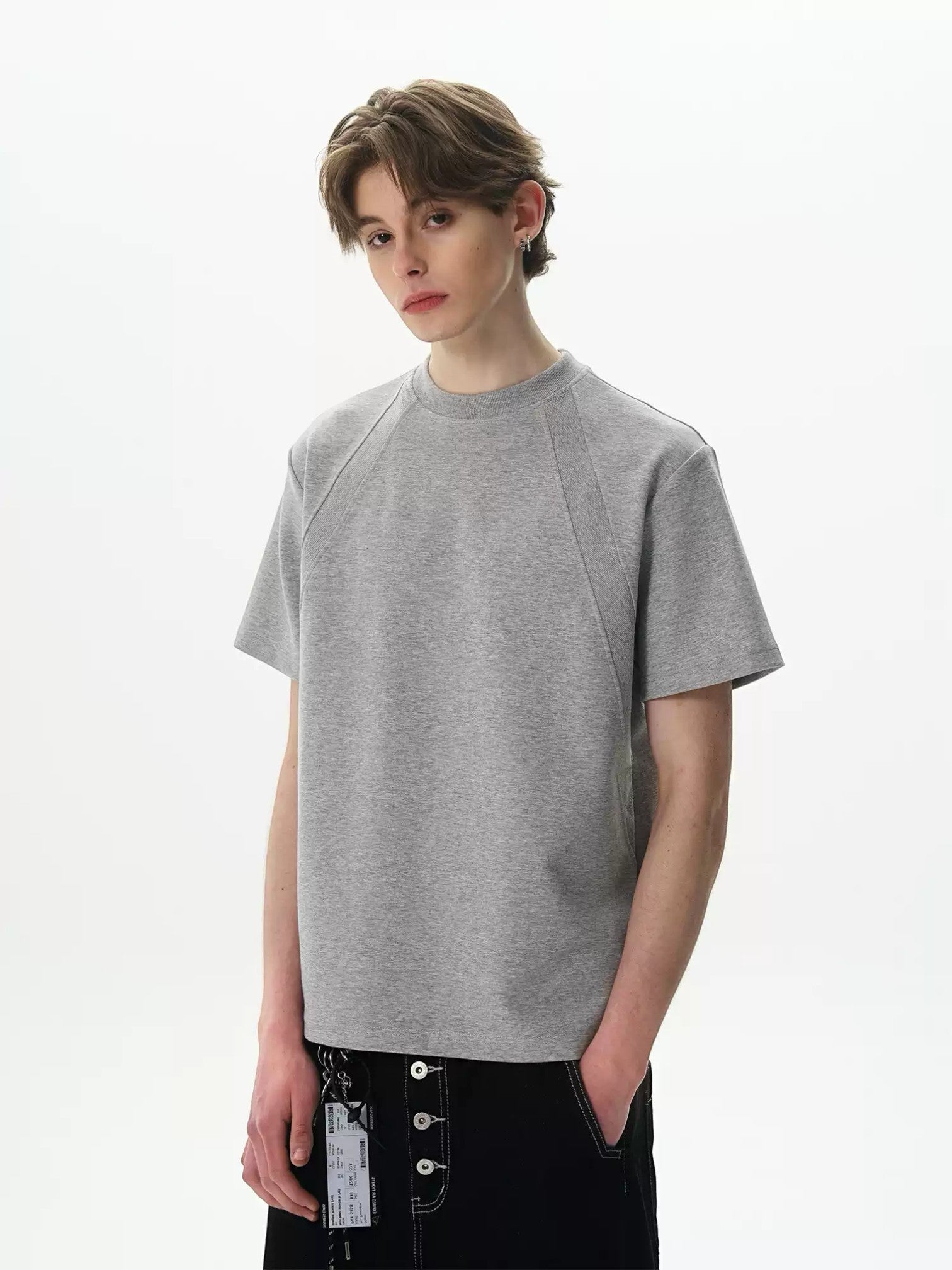 [Max Dstr] CLEANEDGE BOX-CUT COTTON T-shirt J0107