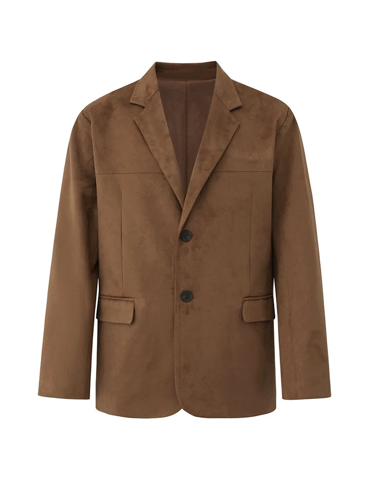 High-end casual suit men's spring new loose suit jacket Korean trend ruffian handsome top R001