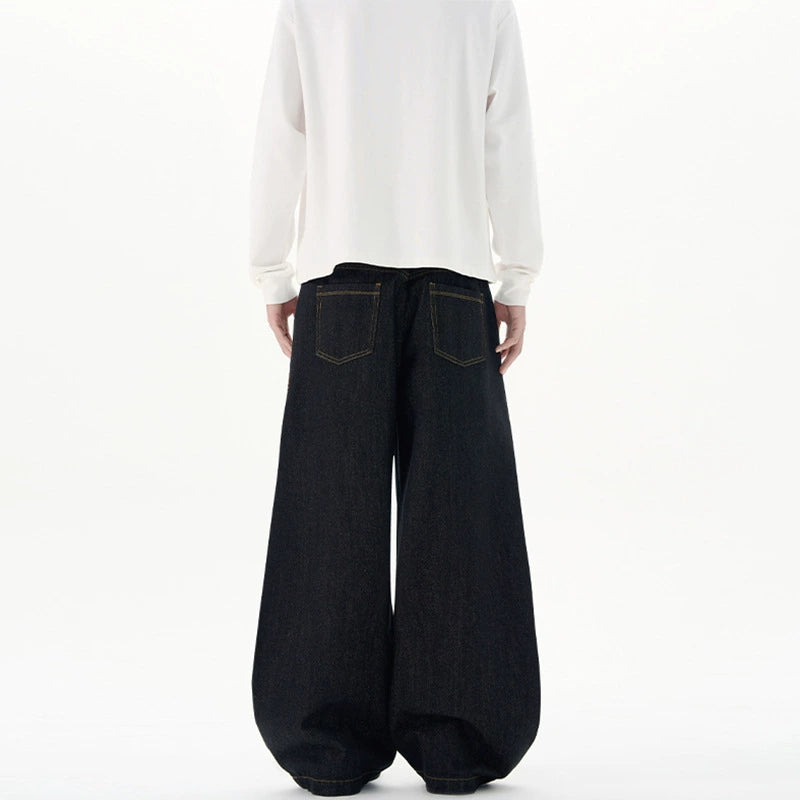 American original cow black jeans removable square towel B0391