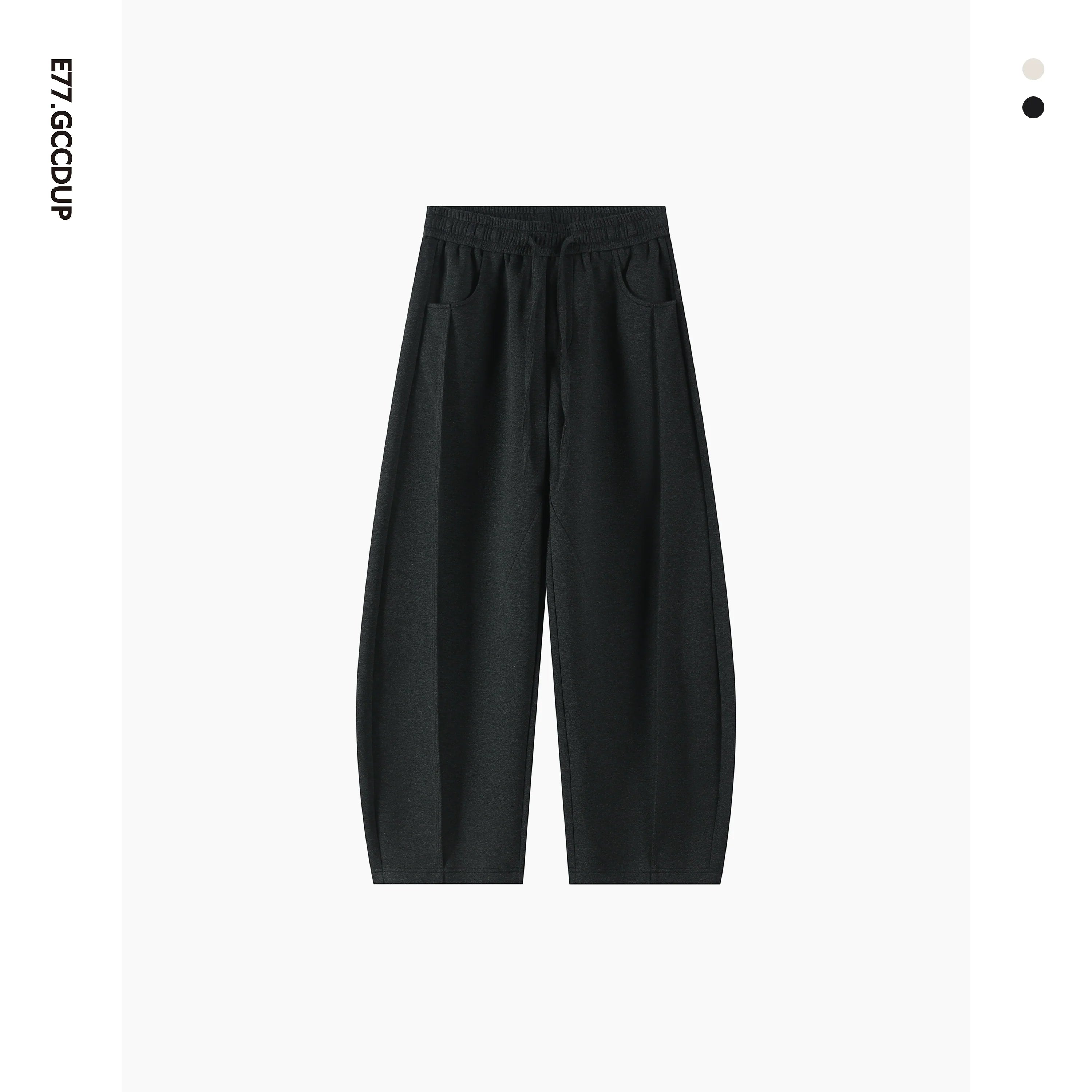 Wuyu 25cleanfit autumn and winter loose simple sweatpants scimitar silhouette casual pants B0326