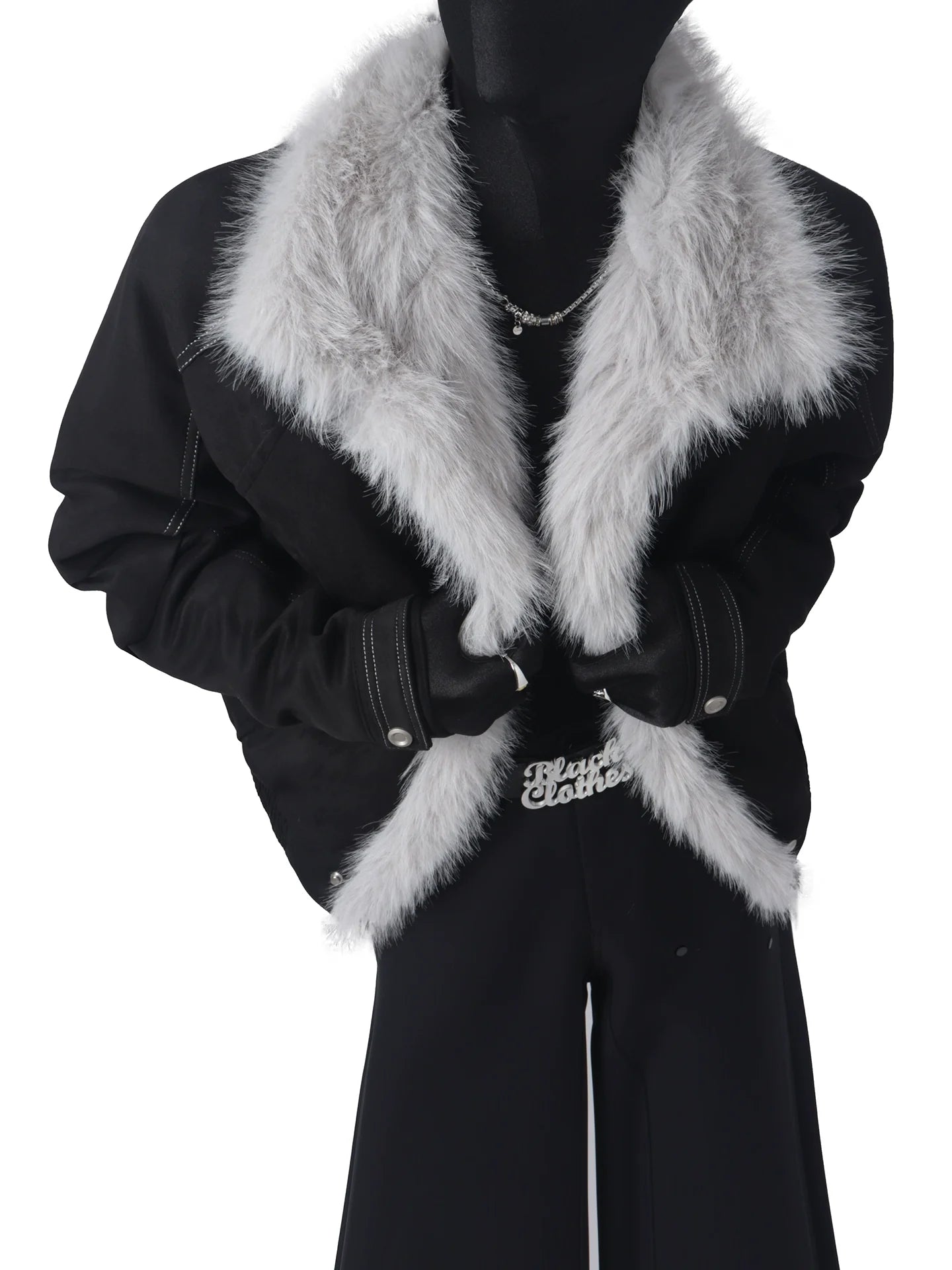 Winter mountain carving suede thickened sweater neck cotton-padded coat men's design sense imitation fur cotton clothes tide T0193