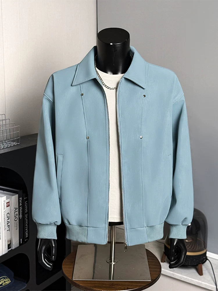 Rivet deconstructed leather jacket FE0700