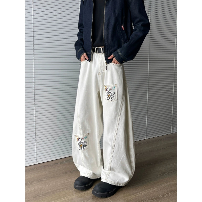 White Scimitar Jeans B0170