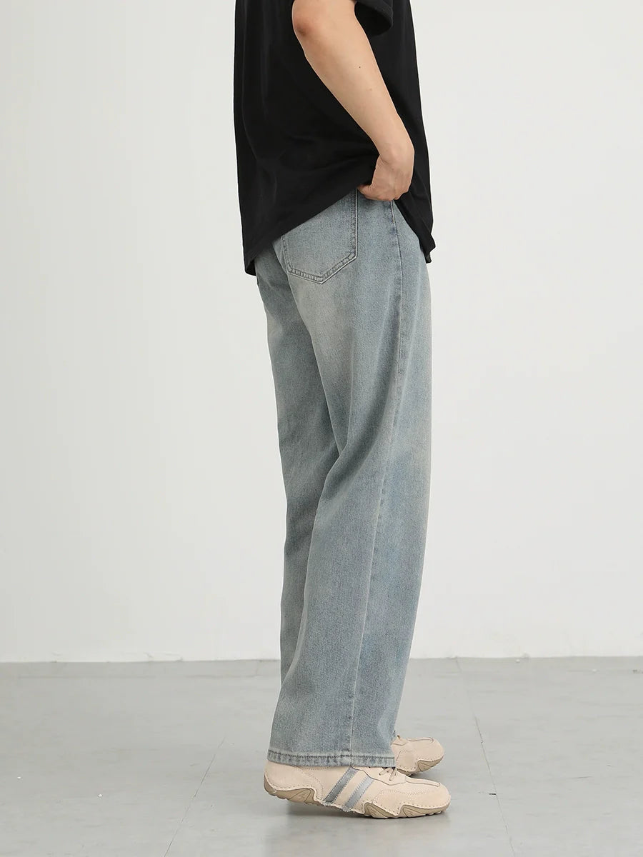 Washed and old versatile casual pants B0316