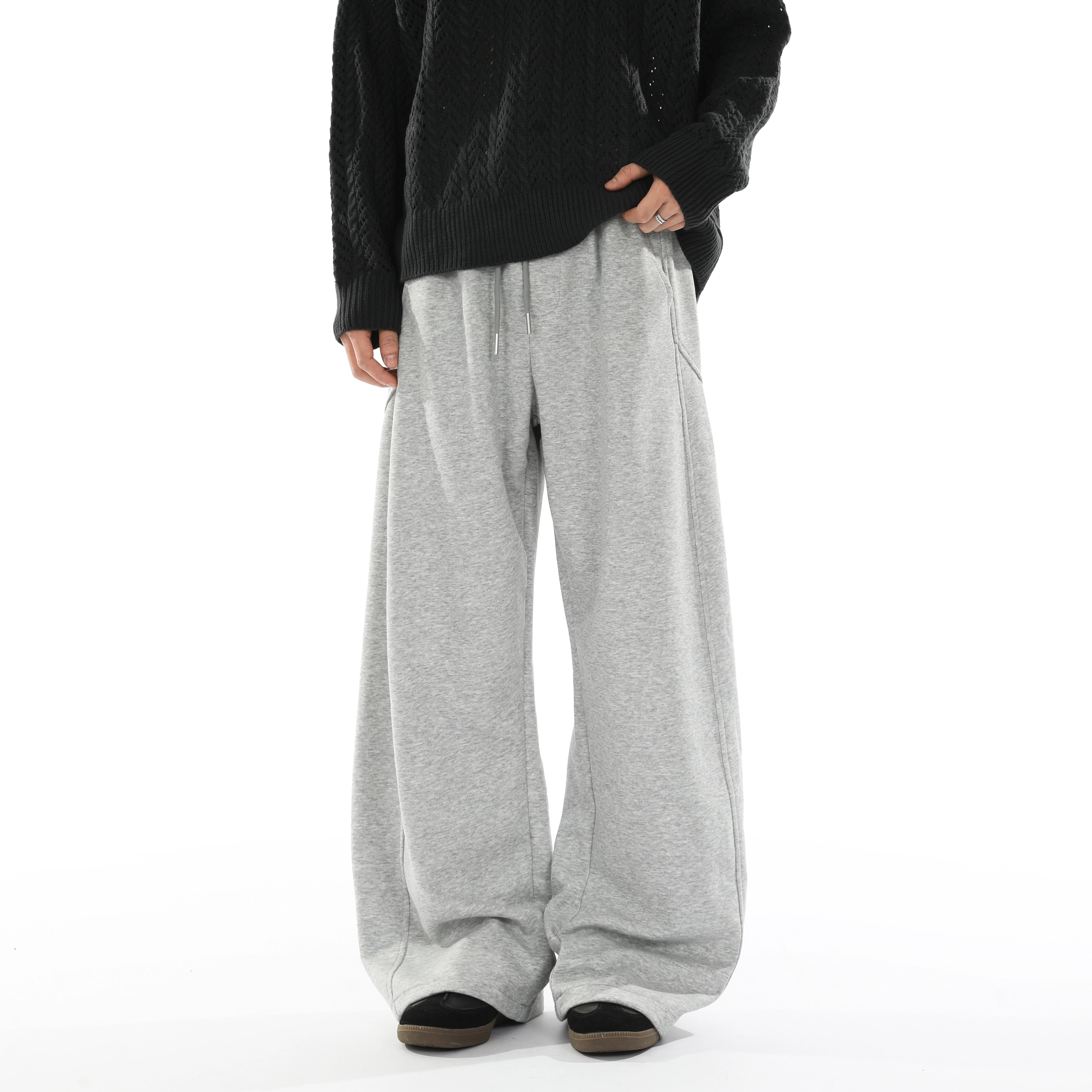 Loose straight basic sweatpants B0384