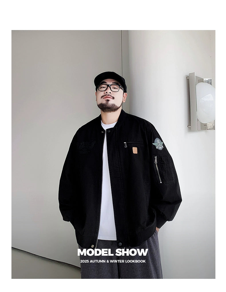 Large size cotton baseball jacket T0296