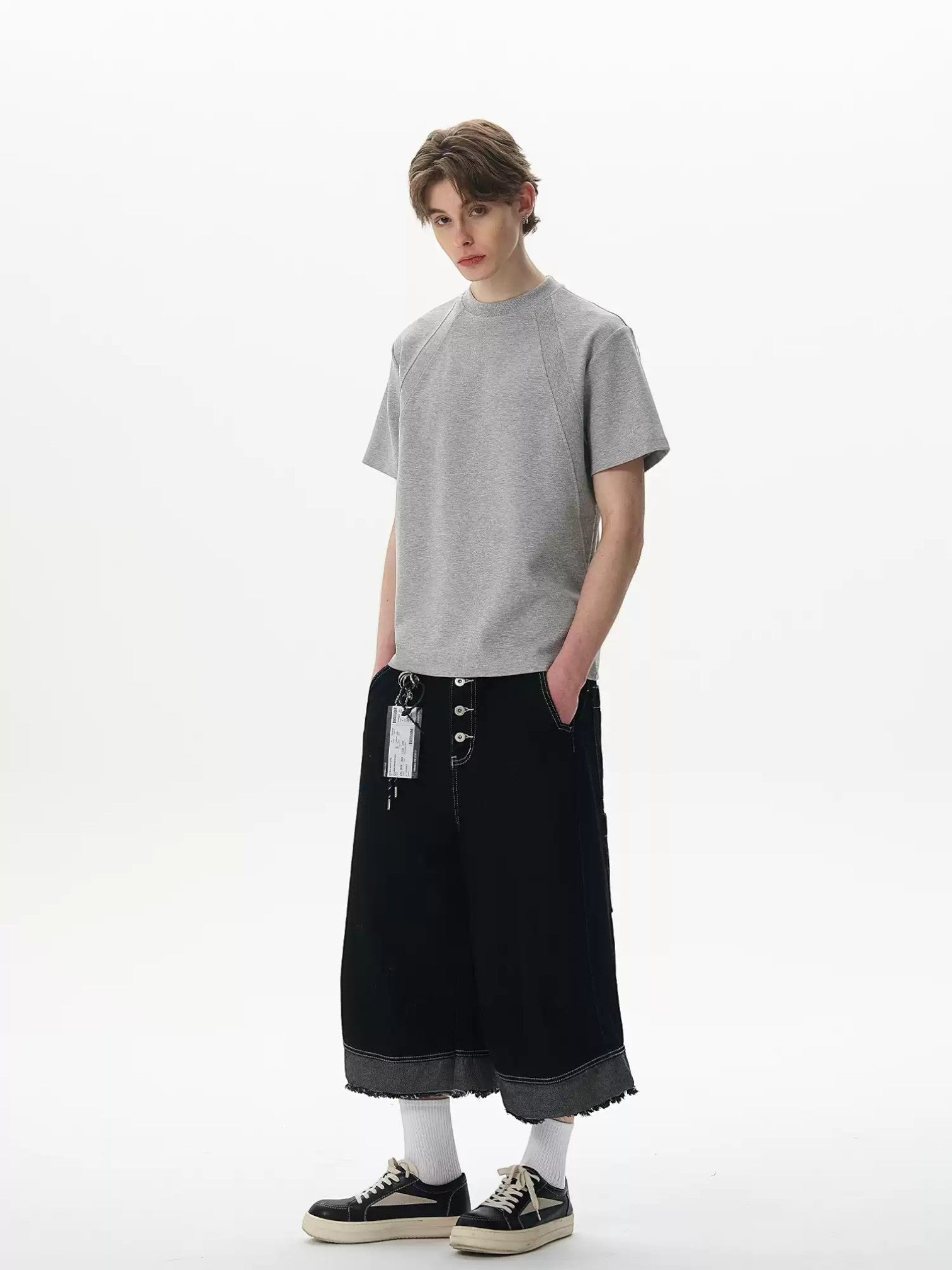 [Max Dstr] CLEANEDGE BOX-CUT COTTON T-shirt J0107