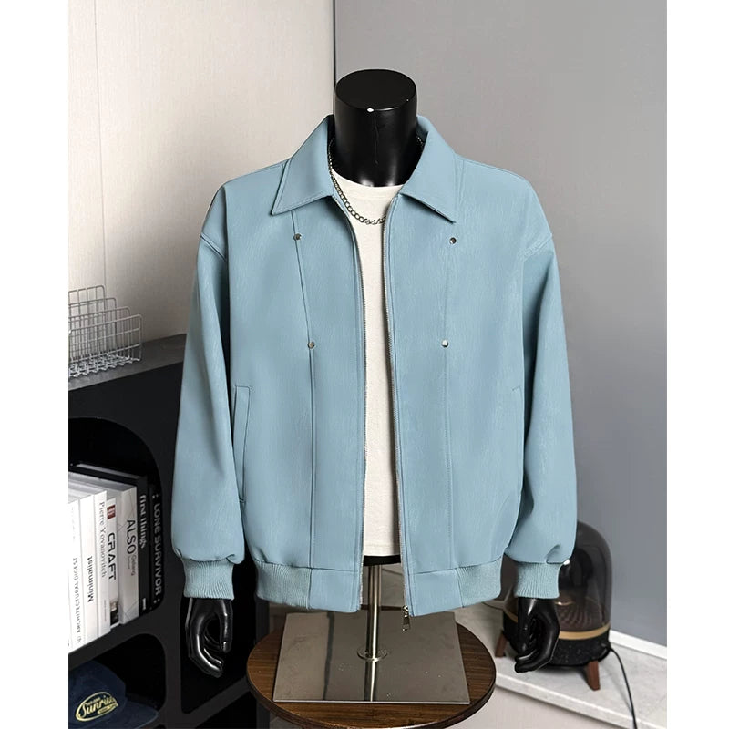 Rivet deconstructed leather jacket FE0700