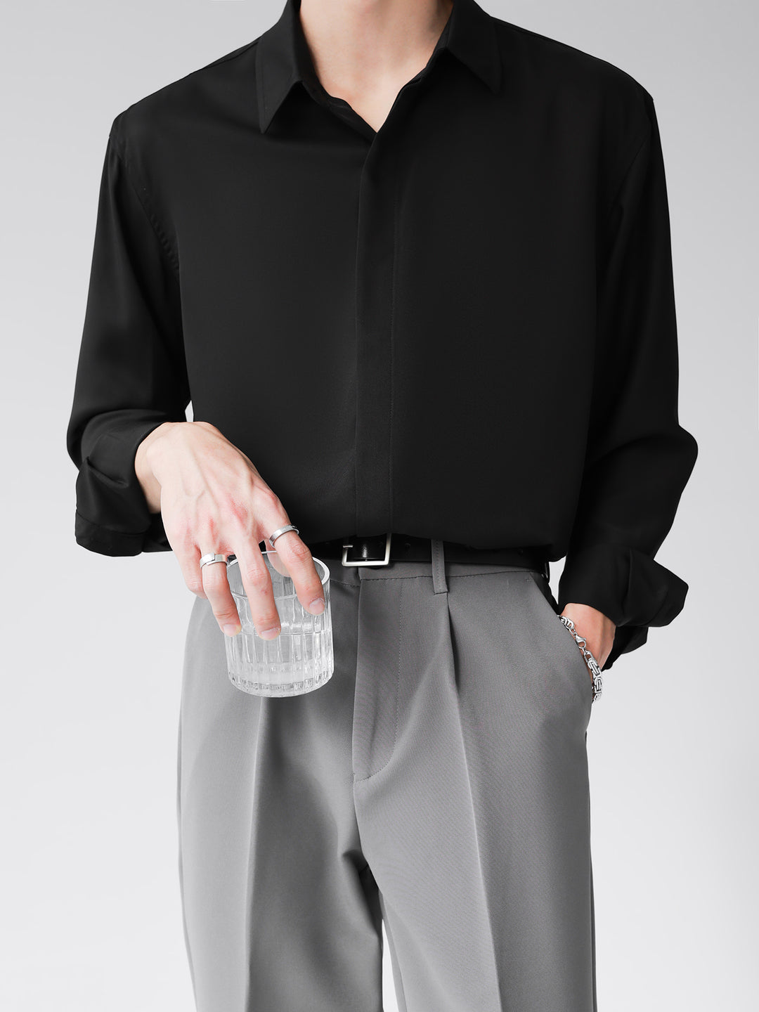 [HOHO] Simple Design Shirt J0133