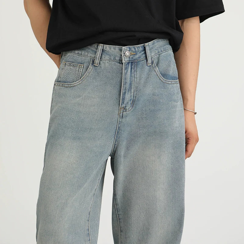 Washed and old versatile casual pants B0316