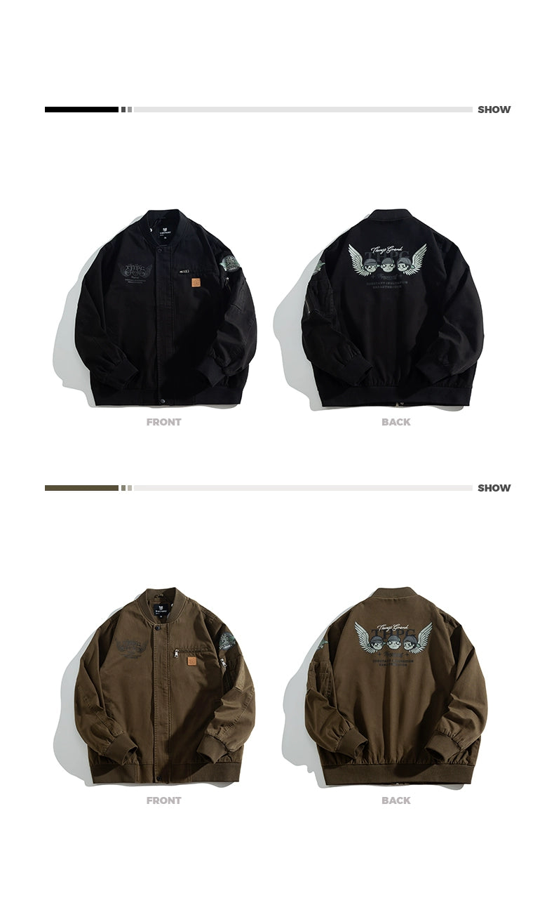 Large size cotton baseball jacket T0296