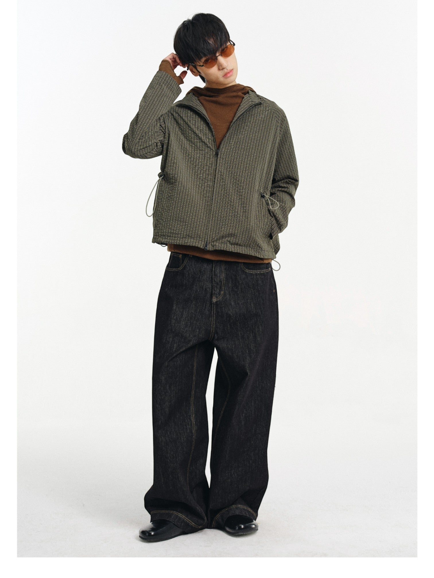 [DIMC] MESH TEXTURE HOODED JACKET T0174