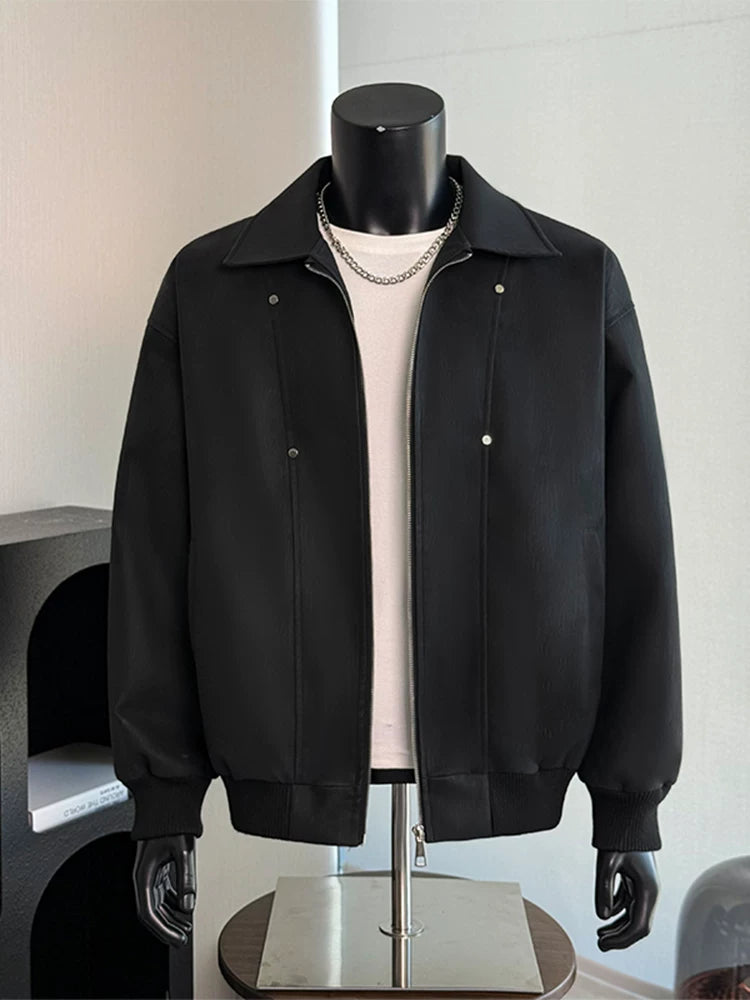 Rivet deconstructed leather jacket FE0700