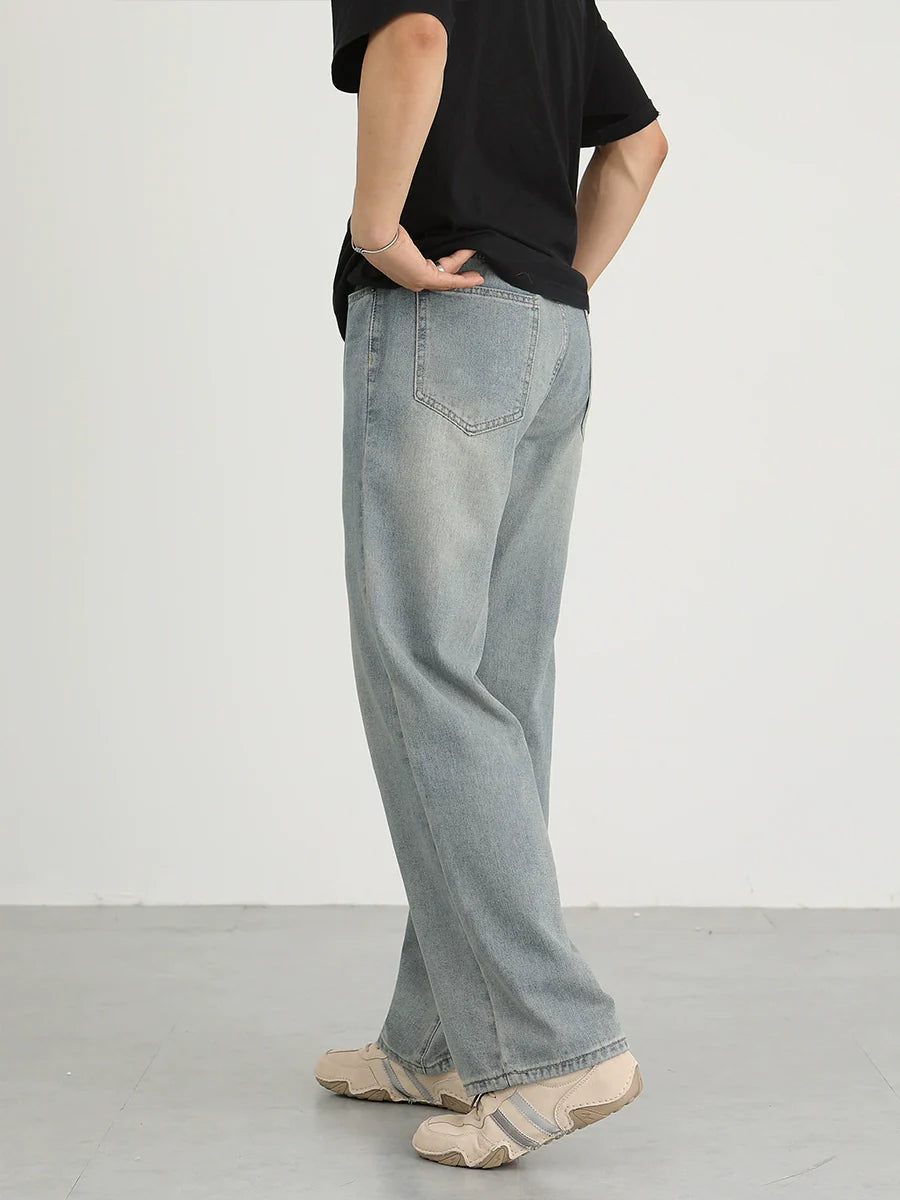 Washed and old versatile casual pants B0316